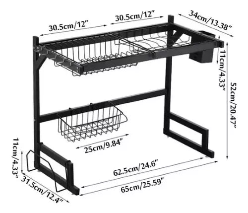 Rack escurridor y organizador de platos