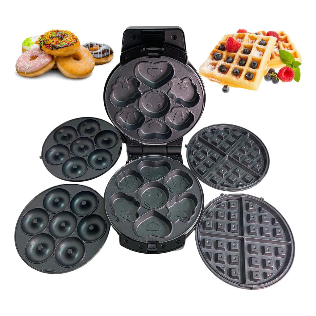 MÁQUINA DE WAFFLES, DONUTS E BOLOS 3 EM 1 SOKANY (ANTIADERENTE)